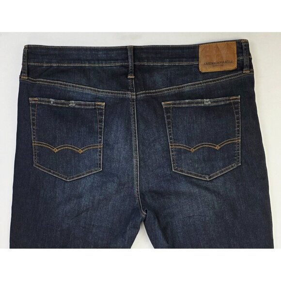American Eagle Outfitters Size 36X30 Mens Extreme Flex Super Skinny Blue Jeans - Picture 8 of 12